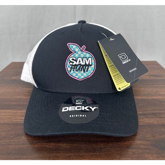 Sam Hunt Hat Black Snapback Trucker Adjustable Checker Peach Decky Country Music - Picture 1 of 6